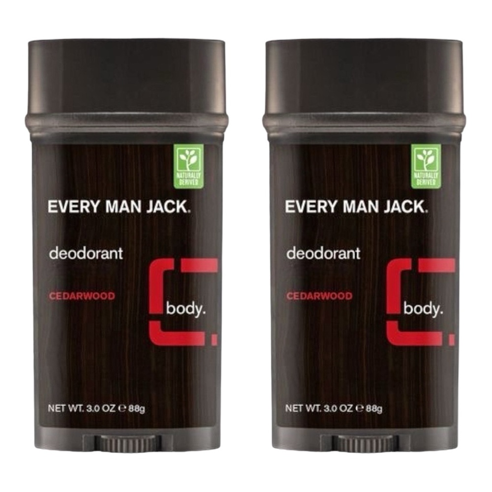 EVERY MAN JACK DEODORANT IN CEDARWOOD X2 - BRAND NEW